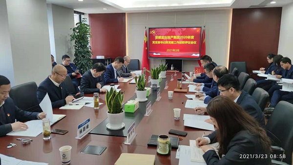 安徽304am永利集团地产集团公司党委召开2020年度基层党支部书记抓党建工作述职评议会